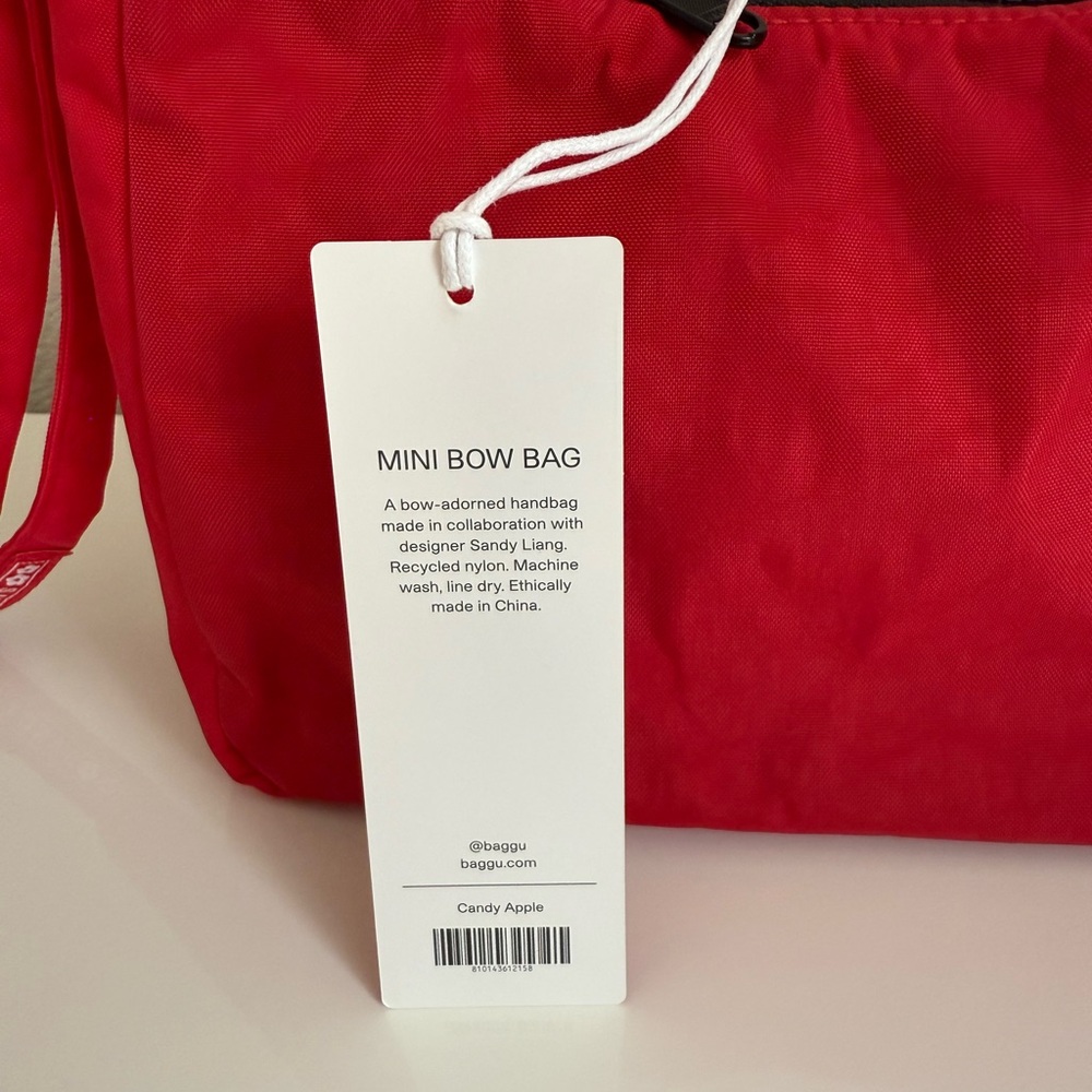 NWT Baggu Sandy Liang Mini Bow Bag Candy Apple - Picture 6 of 6